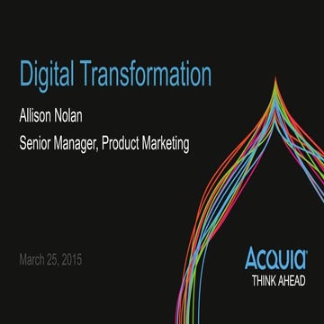 Acquia Boston Digital Transformation 3/25/15