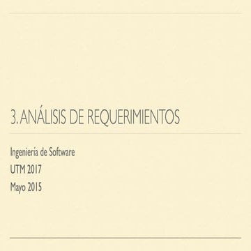3. Análisis de Requerimientos