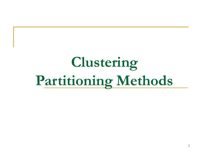 3.2 partitioning methods