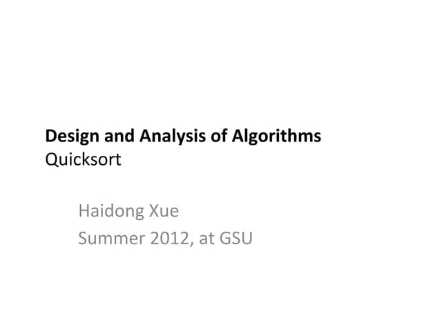 3.8 quicksort
