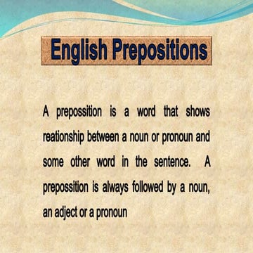 3. english's prepossition