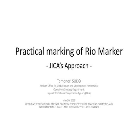 Session 2 introduction to the rio markers | PPTX