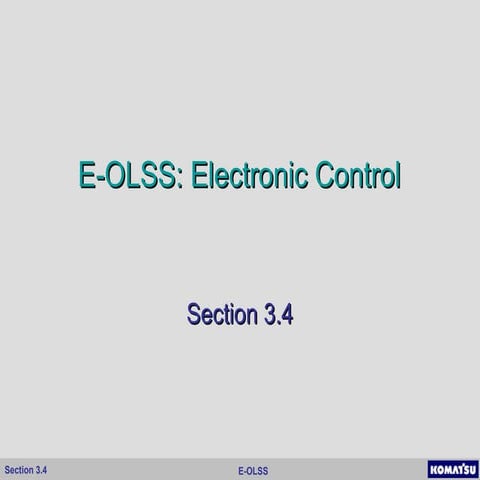 3.4 e olss electronic control