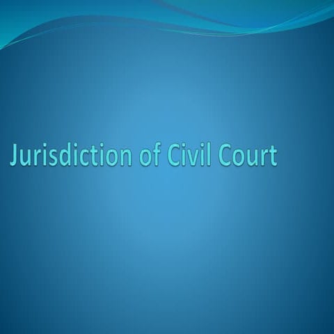 Section 9 of Code of Civil procedure,1908-jurisdiction of Civil Court