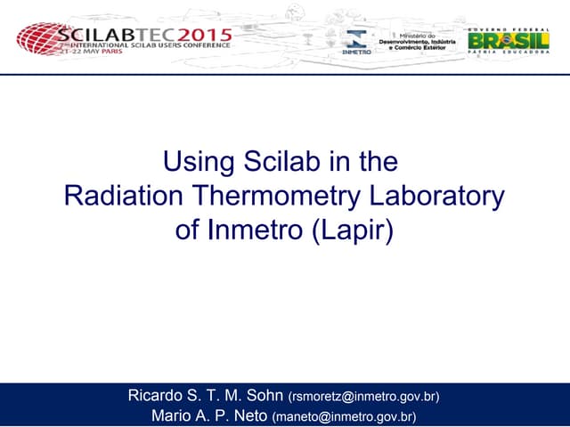 ScilabTEC 2015 - Inmetro