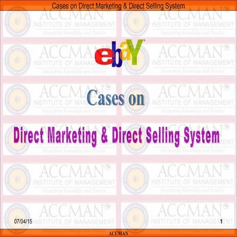 3.case study e_bay_direct marketing & dircet selling system