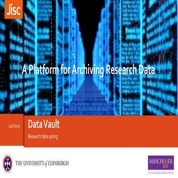 Data vault - a platform for archiving research data