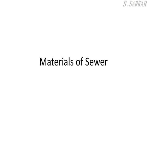 materials of sewer