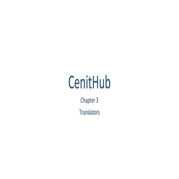 CenitHub Presentations | 3- Translator