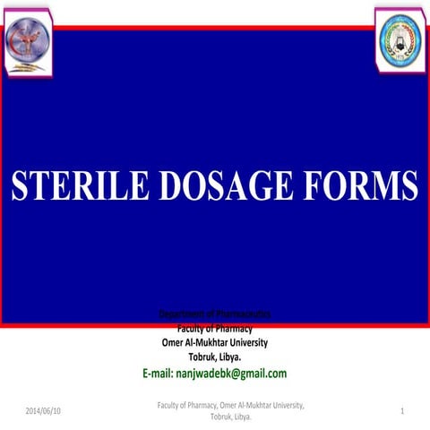 Sterile Dosage Forms