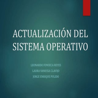 Actualización de sistema operativo