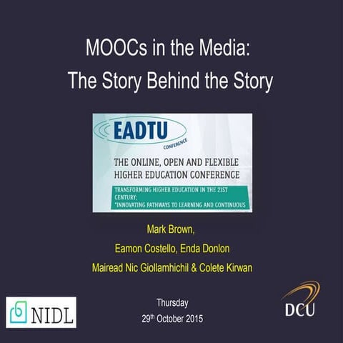 MOOCs in the Media:  The Story Behind the Story