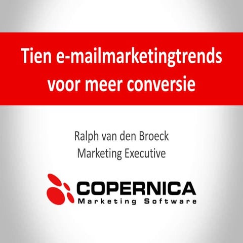 SEOshop Connect - Tien e-mailmarketingtrends voor meer conversie door Copernica