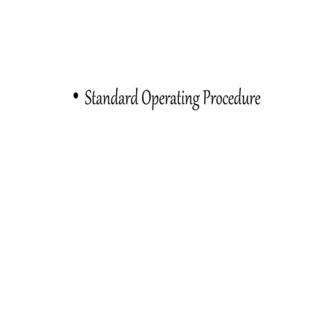 standard operating procedure