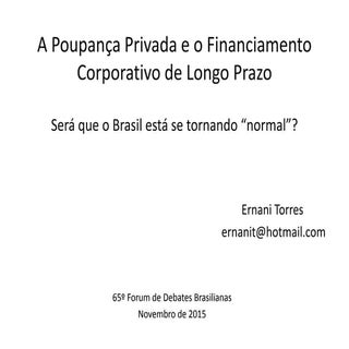 Crédito privado para projetos de lo...