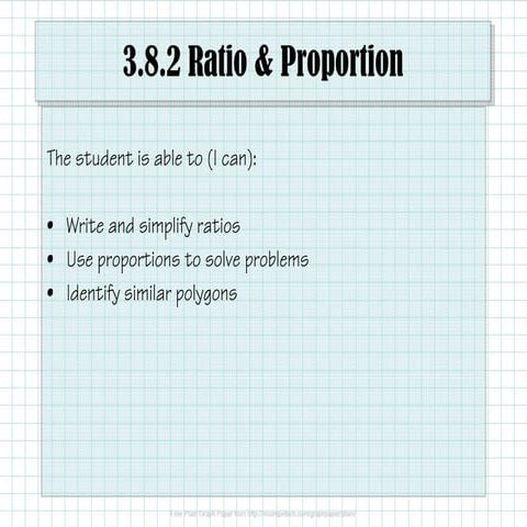 3.8.2 Ratio and Proportion