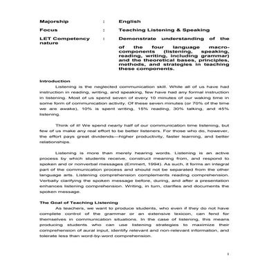 Teaching Listening and Speaking (3 of 16)