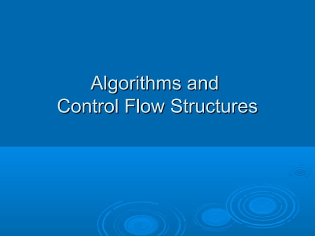 3. control statements