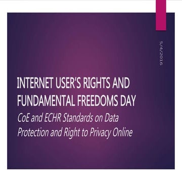 Internet user's rights and fundamental freedoms day