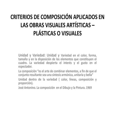 3.criterios de composición aplicados a las obras visuales..