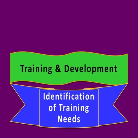 3.1 identification of training needs