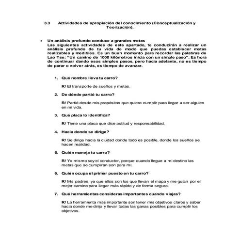 Actividades de apropiación