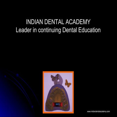 impression procedures for removable partial dentures/endodontic courses