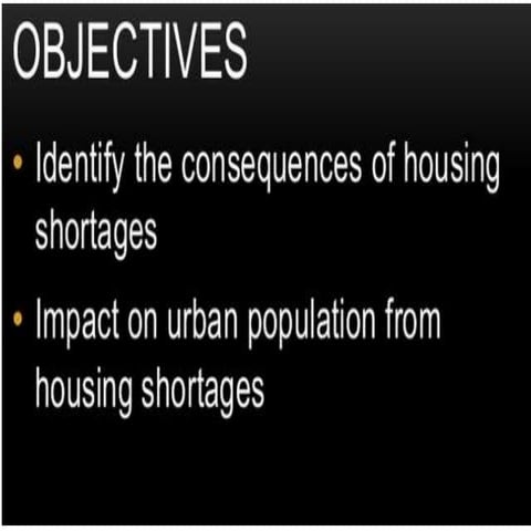 Sec 2 Geography Consequences of Housing Shortage