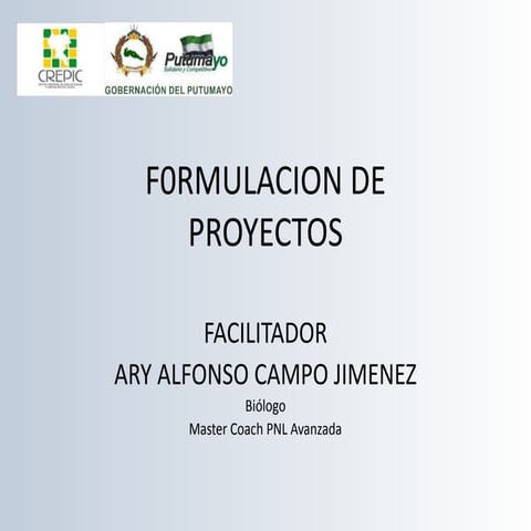 Taller formulación de proyectos