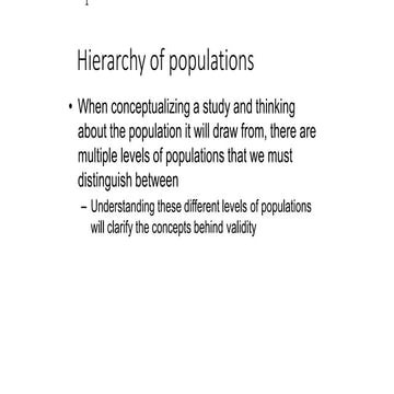 3.3 hierarchy of populations