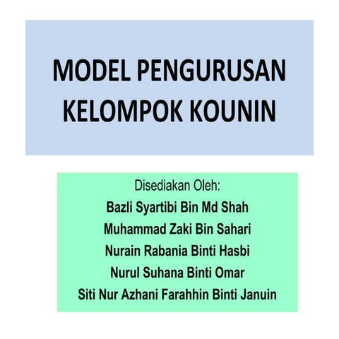 3.model pengurusan kelompok kounin
