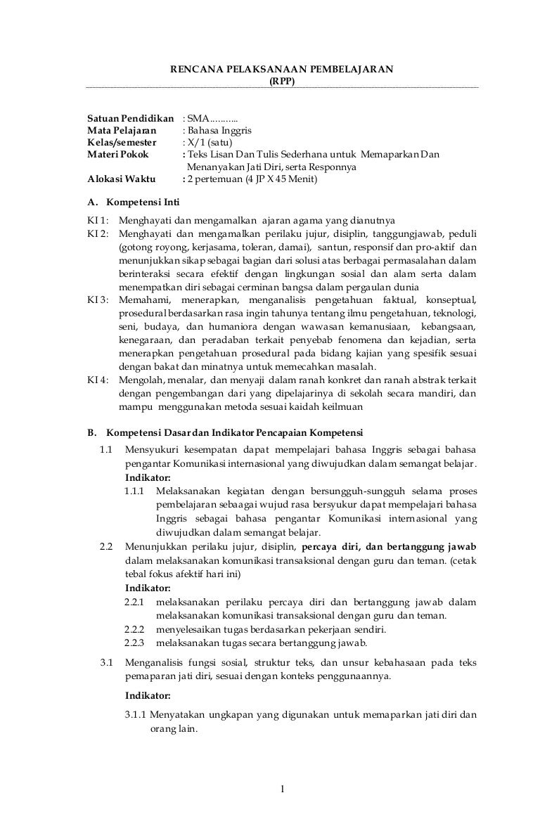 3 1 Rpp Pemaparan Jati Diri