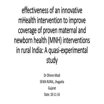 Effectiveness of an innovative mHealth intervention to improve coverage of pr...