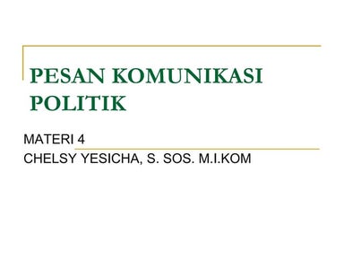 pesan komunikasi politik