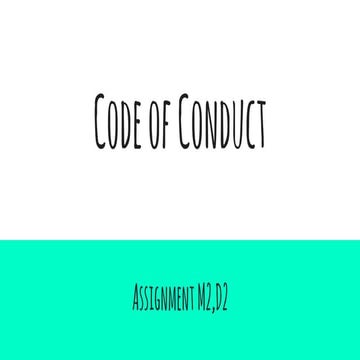 Code of conduct 