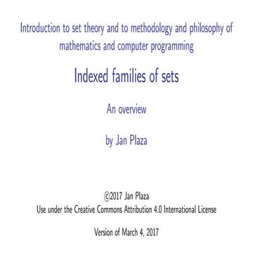 3.7 Indexed families of sets