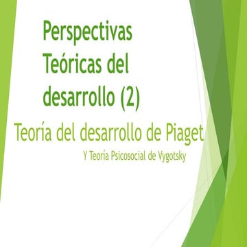 2. Perspectivas teoricas del desarrollo Piaget, Vygotsky