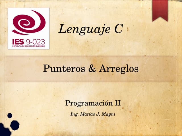 Punteros y Arreglos
