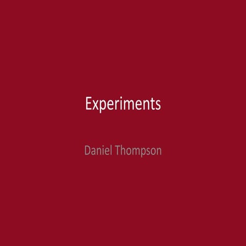 3. production experiments