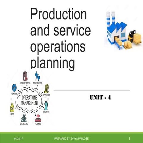 Production and service operations planning