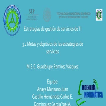 3.2 metas y objetivos de los servicios de TI