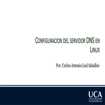 Configuracion del servidor dns en linux