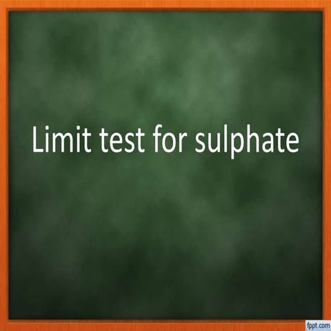 3.limit test for sulphate