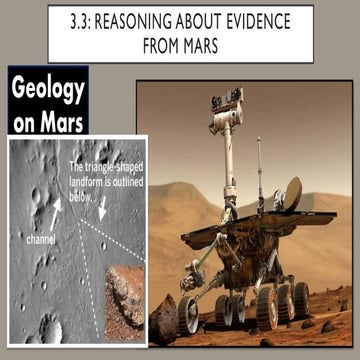 Reasoning About Evidence From Mars
