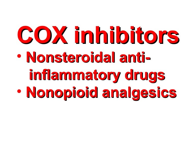 COX Inhibitors. NonSteroid Antiinflammatory Drugs