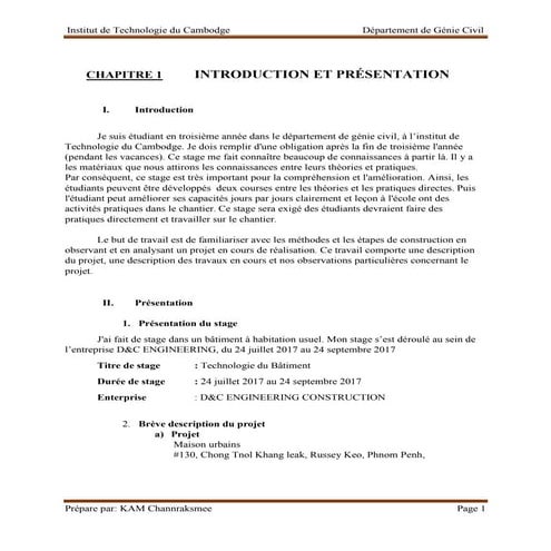 Rapport de stage 