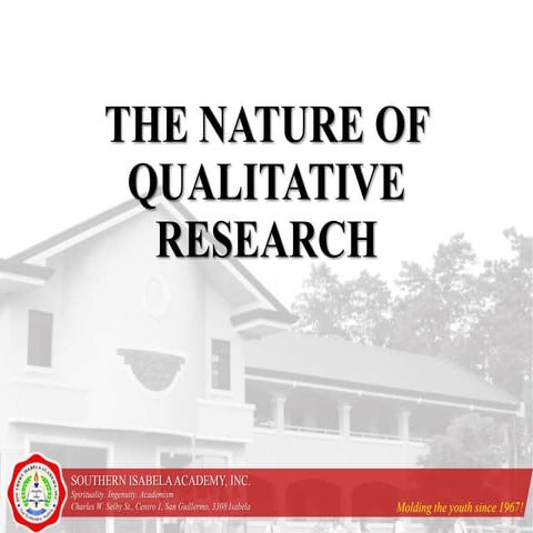 3.1 the nature of qualitative research