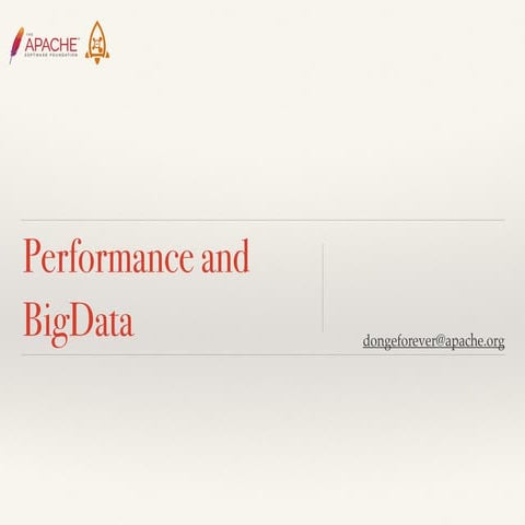 3.1.Performance and BigData Ecosystem