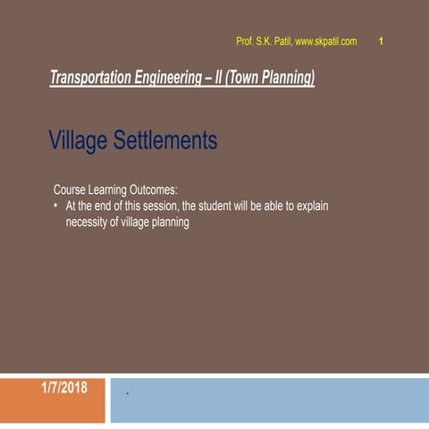 3.4 village planning