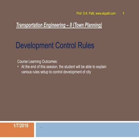 3.1 development control rules